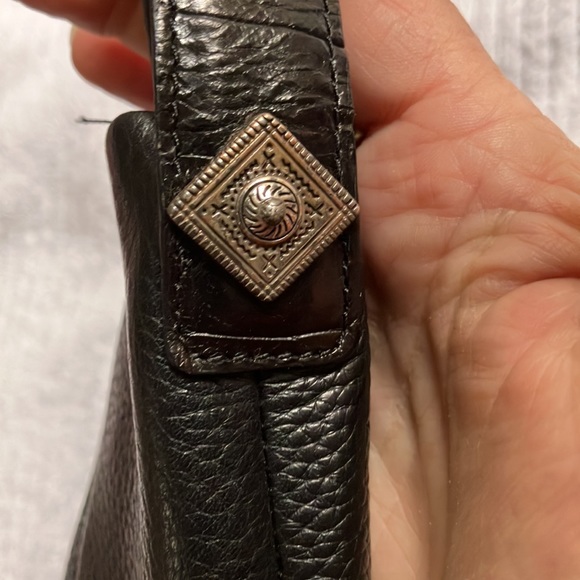 Brighton Black Bag with Red swirl Interior Lining & silver decorative accents - Picture 3 of 16